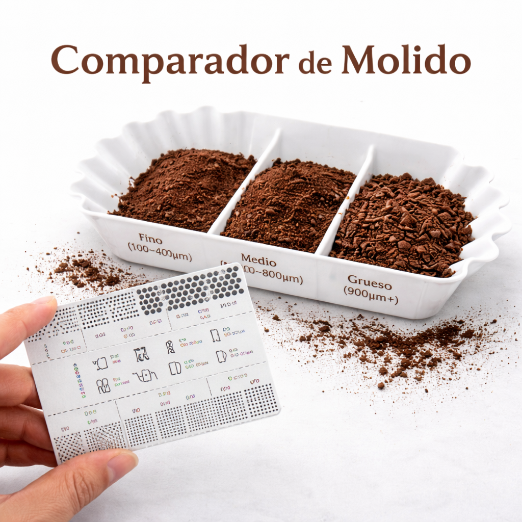 Regla Medir Micras Cafe Molido Acero Inoxidable