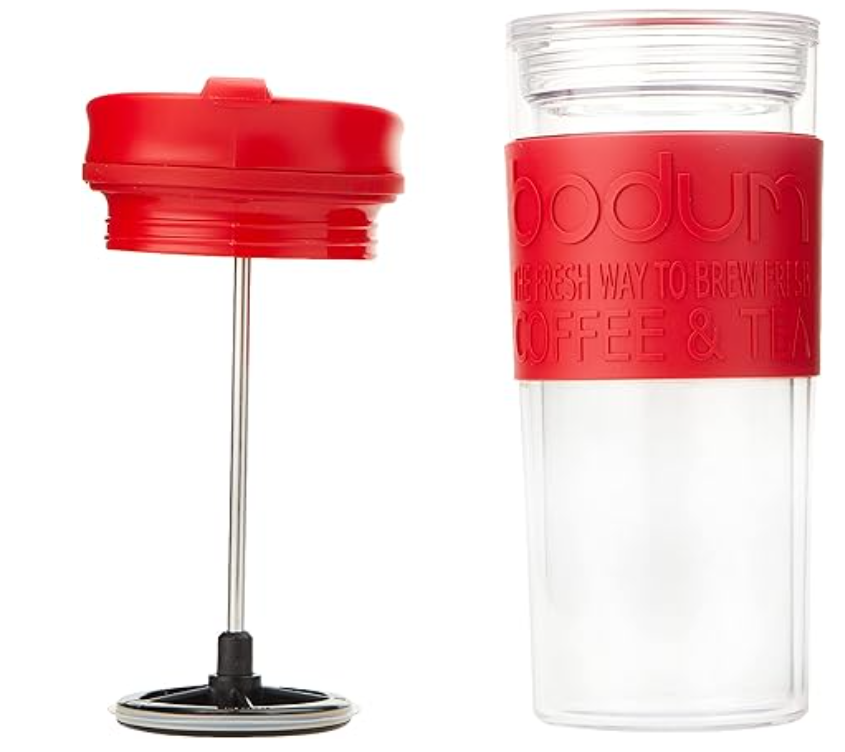 Termo Prensa Bodum Rojo Transparente 450ml Original Versatil