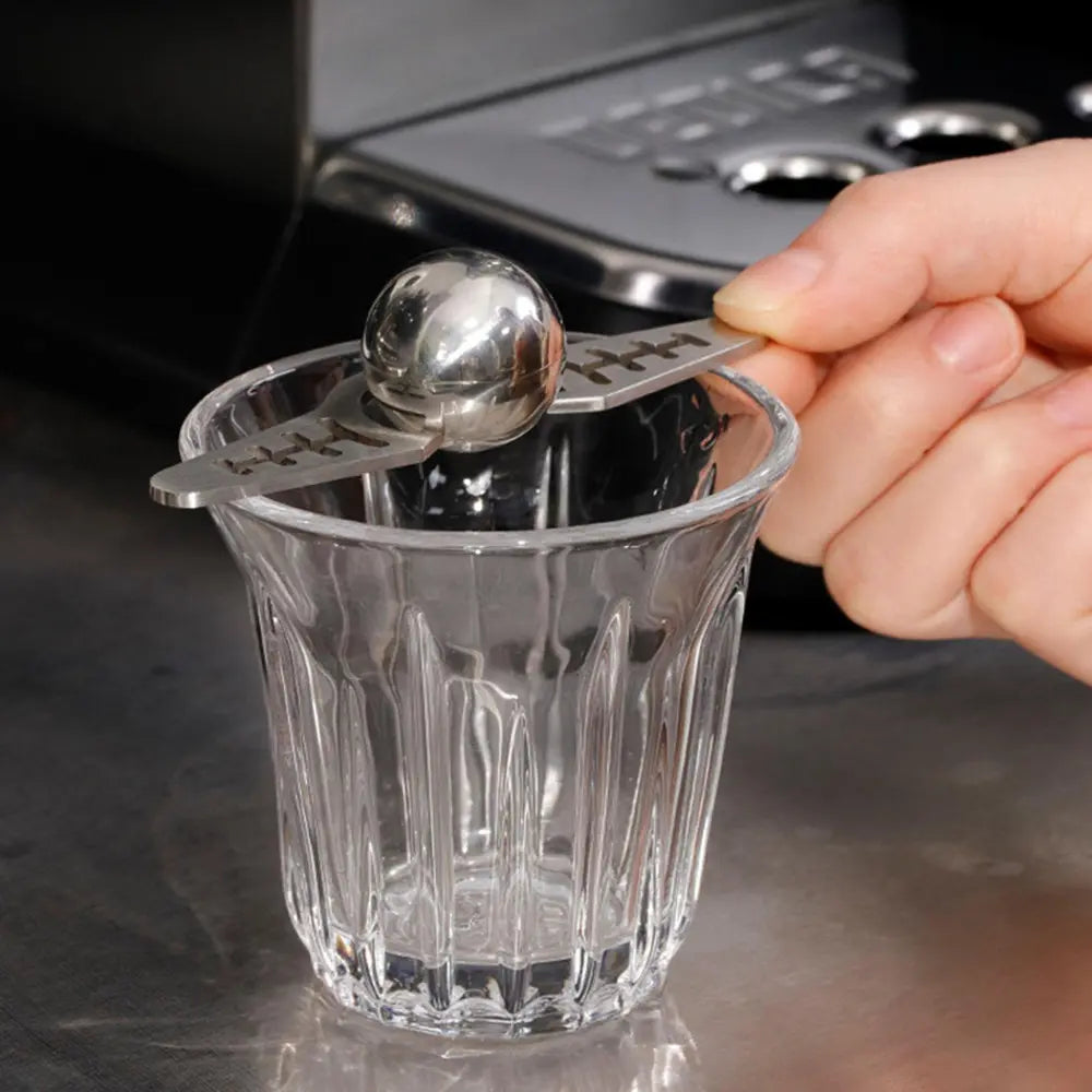 Accesorio Enfriador Para Espresso Y Cafe Filtrado Con Bola Y Base De Acero