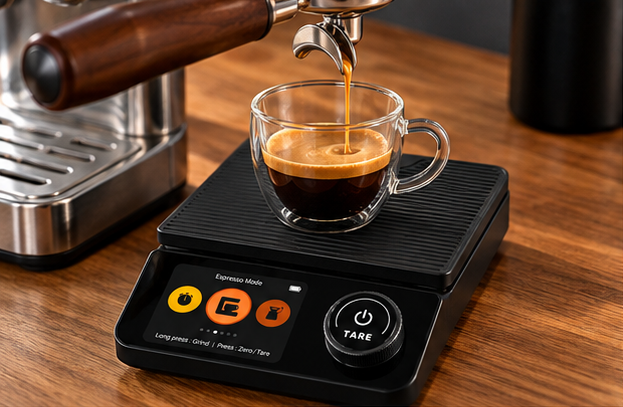 Gramera Digital para Café y Métodos Filtrados Negra