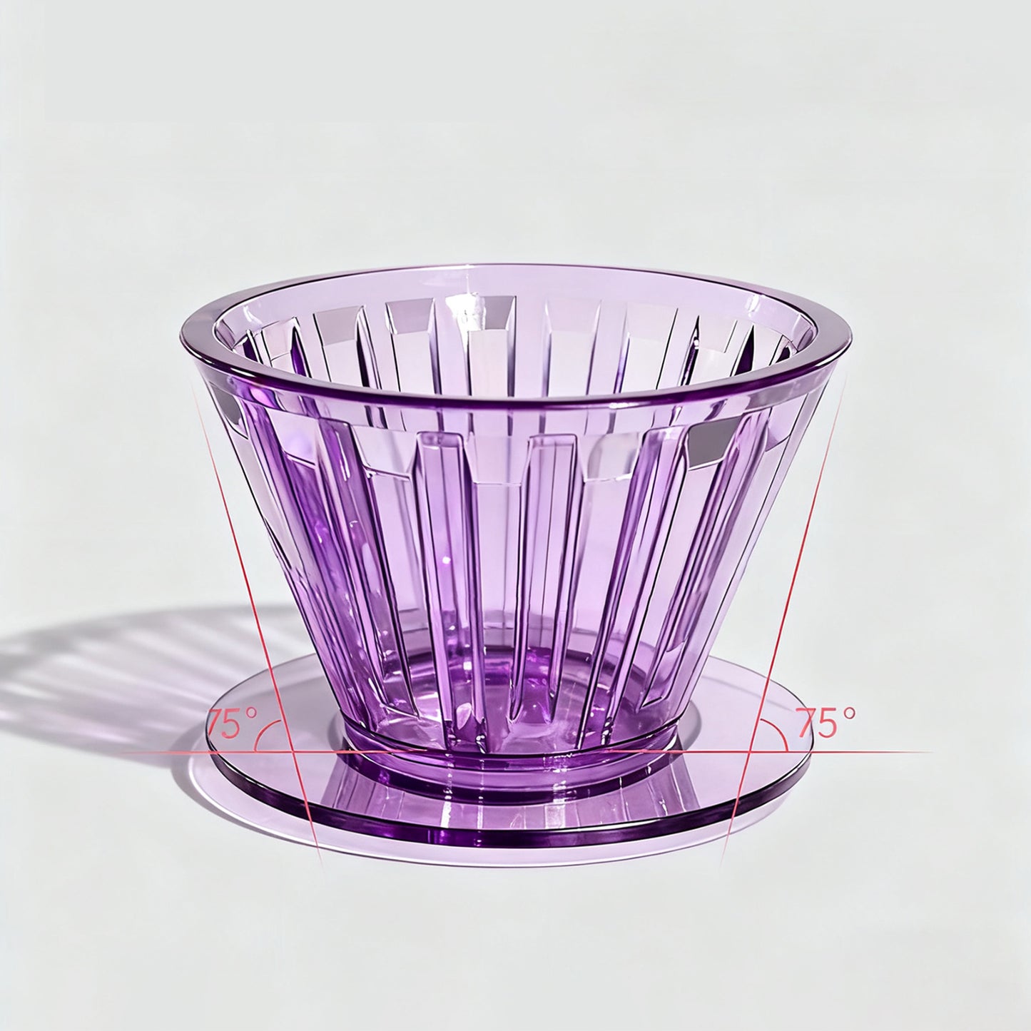 Dripper Café Goteo Tipo TIMEMORE B75 Transparente Morado