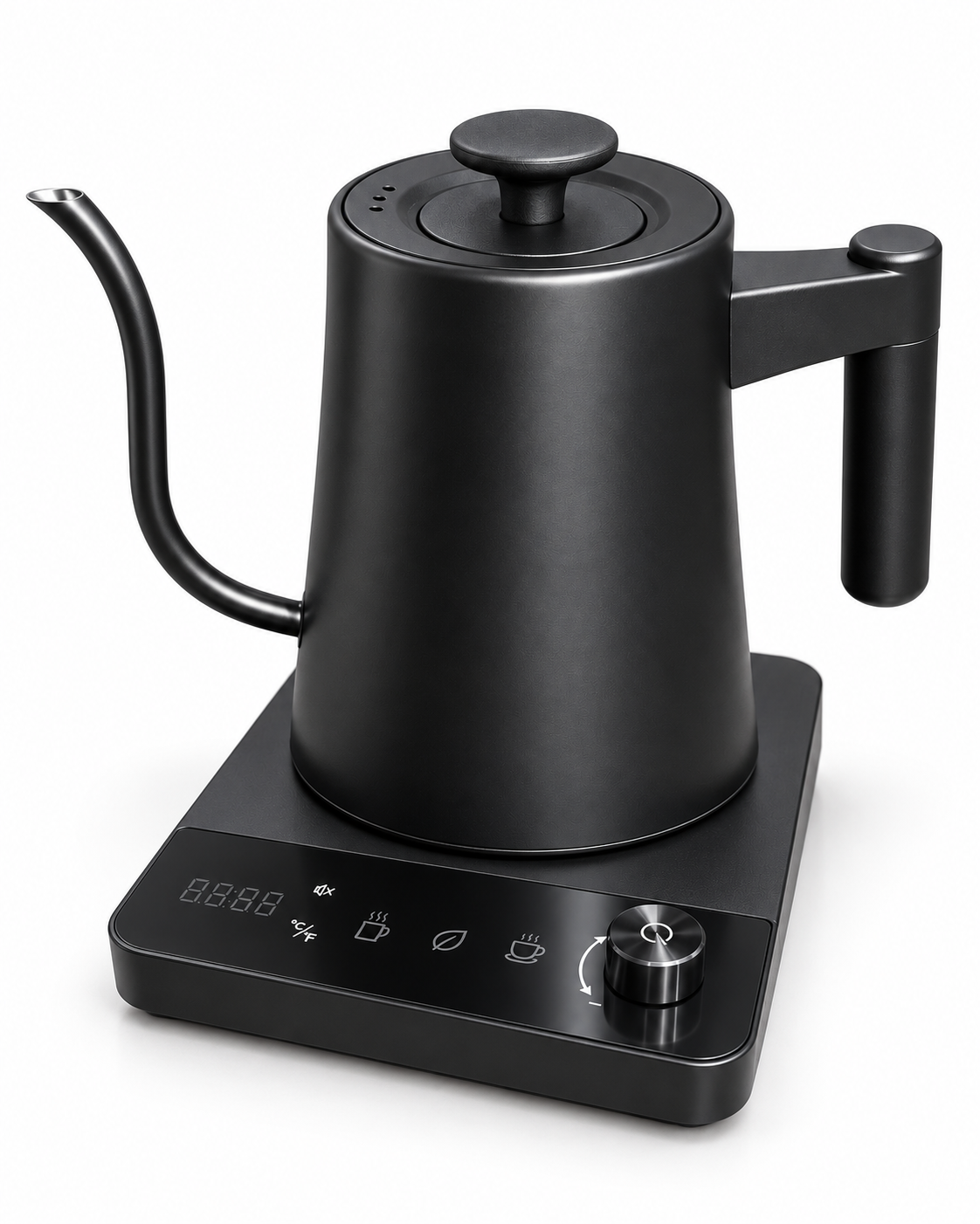 Tetera Eléctrica Cuello de Cisne con Control de Temperatura 1Litro Negra