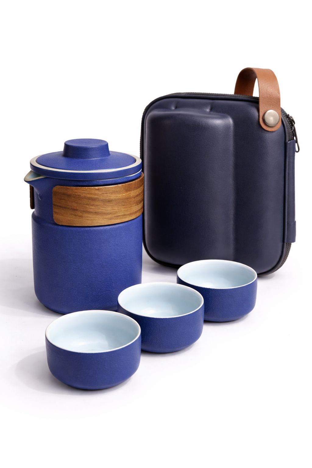 Kit Set Tetera Infusor Te Ceramico Viajero