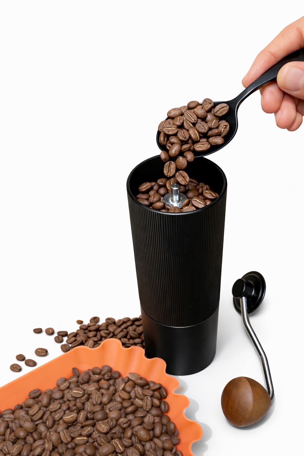 Moledor de Cafe Trinidad Negro Acero Inoxidable Manual Profesional