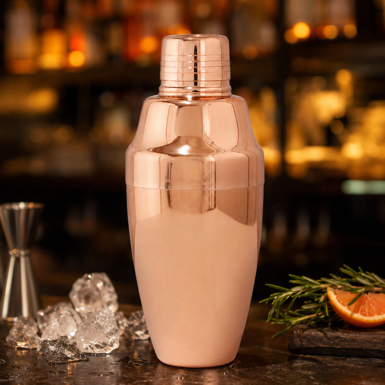 Coctelera Shaker Acero Inoxidable 750 ml Oro Rosa para Cocteles