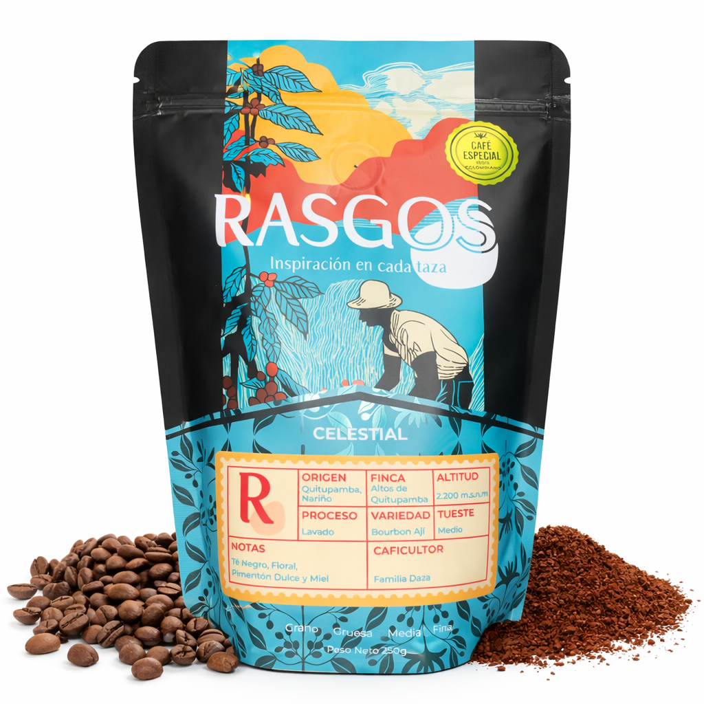 Cafe Especial Bourbon Aji 250g |Tueste Medio-Proceso Lavado| |Origen Departamento Nariño|