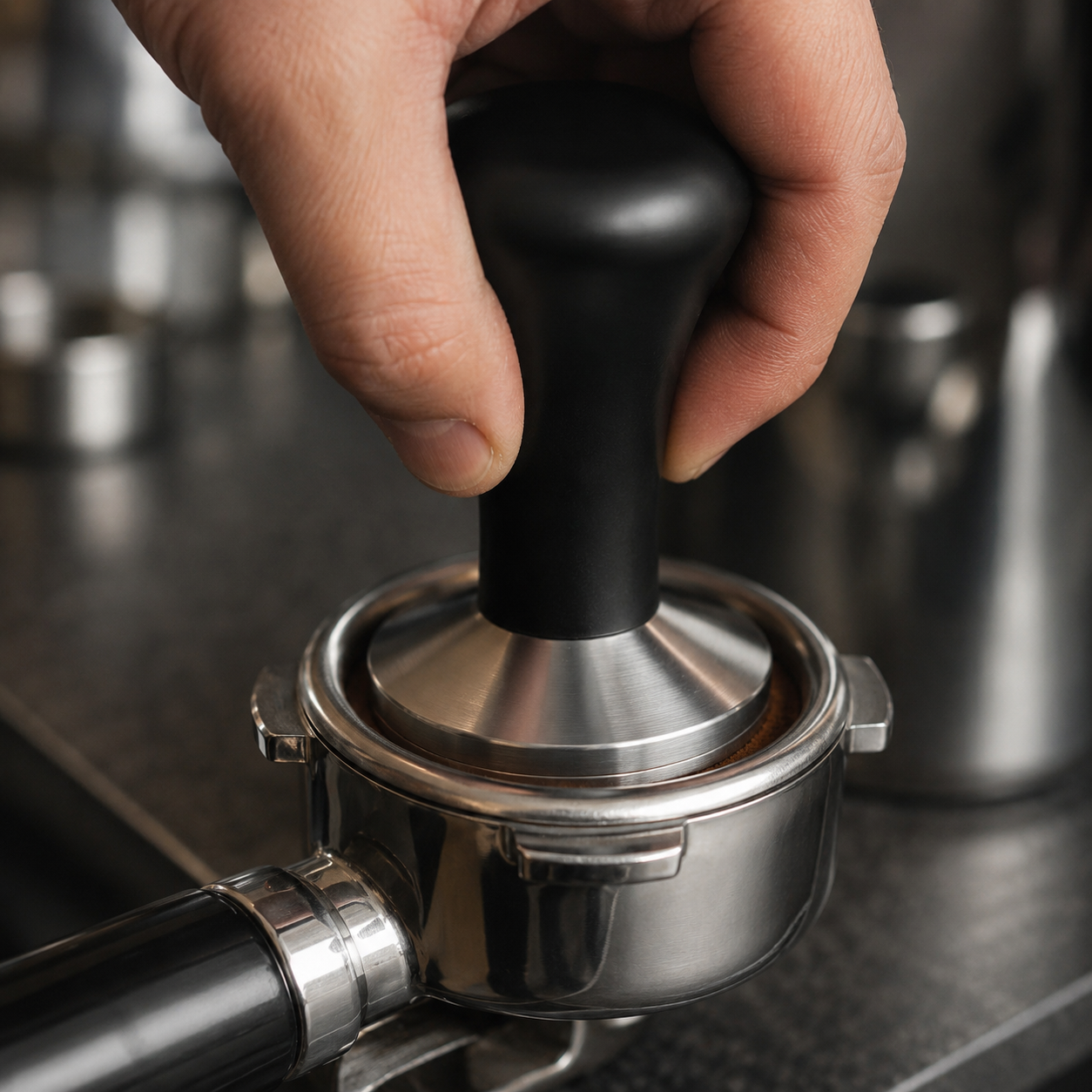 Tamper para Cafe 58mm Maquina Espresso en Acero Inoxidable