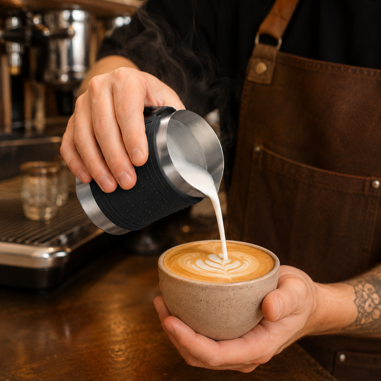 Jarra Cremadora Sin Mango 600ml para Leche y Latte Art