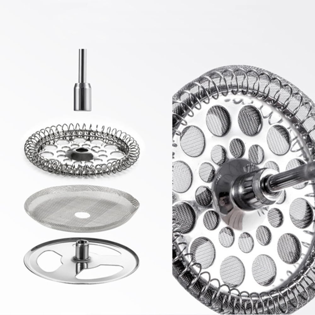 Kit Prensa en Acero Inoxidable 350ml +Cafe Especial Insignia 250gr + Chocolatina de Cacao