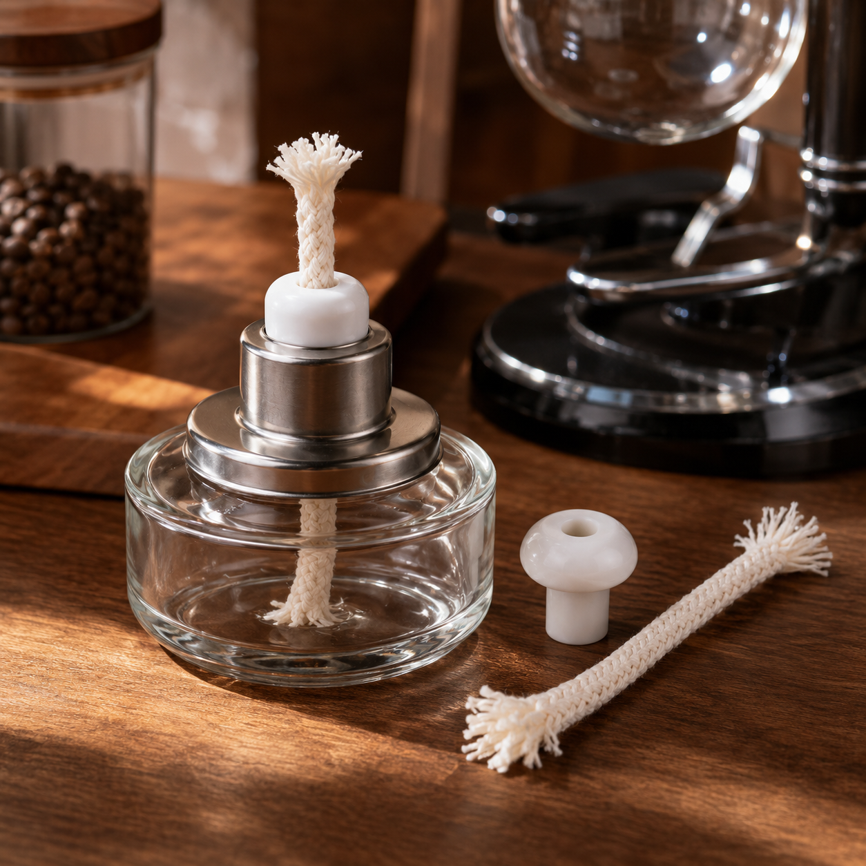 Mecha de Repuesto con Cabezal Ceramico para Mechero Quemador, Sifon Japones y Lamparas de Aceite o Alcohol Industrial