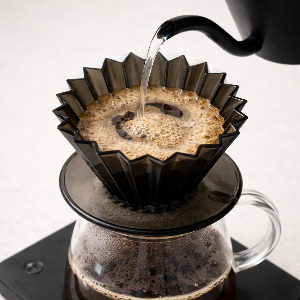 Cafetera Tipo Origami Dripper Air Plastico Libre BPA Color Negro Clear