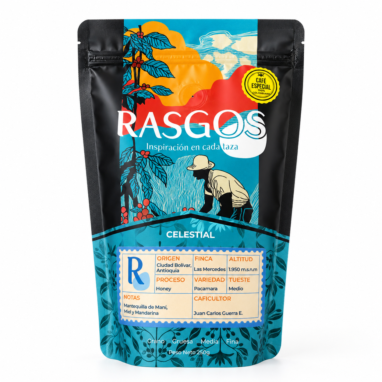 Cafe Especial Variedad Pacamara Honey 250g | Origen Ciudad Bolivar Antioquia