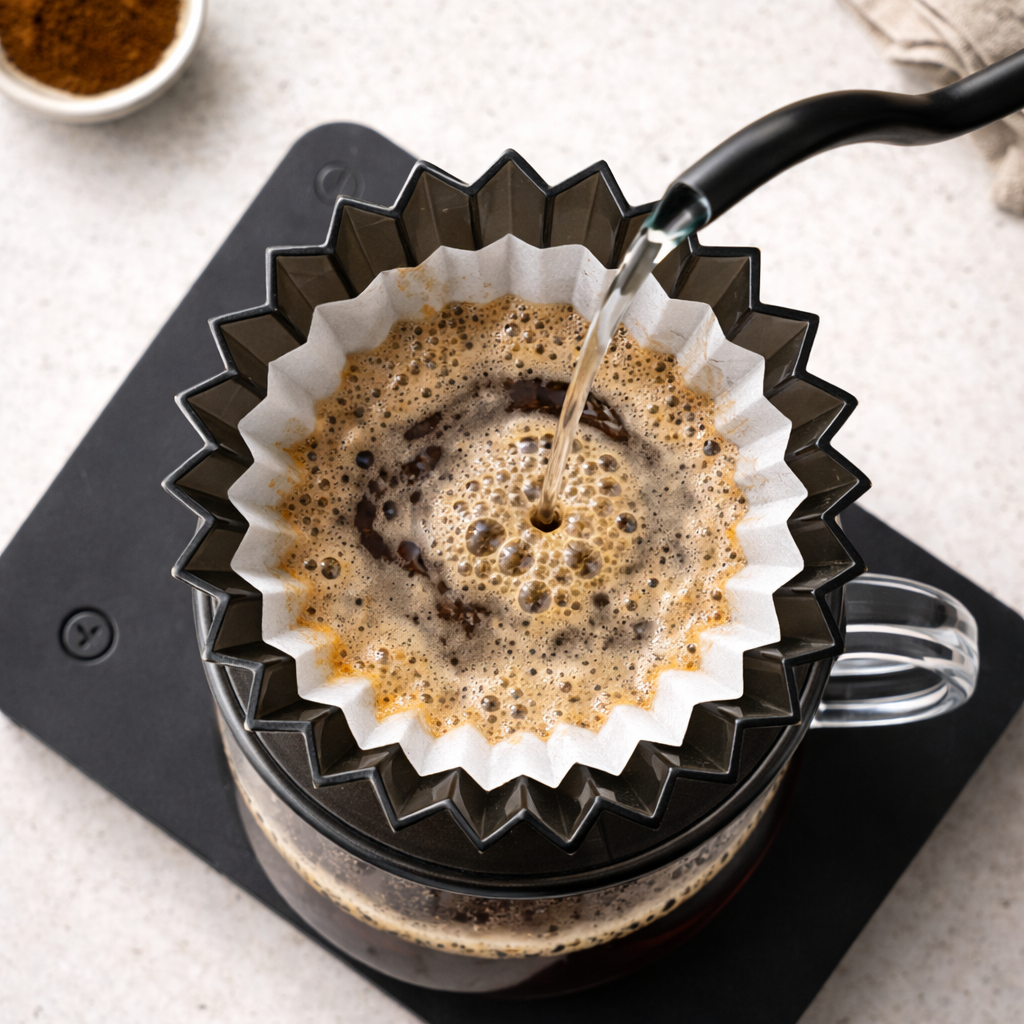 Cafetera Tipo Origami Dripper Air Plastico Libre BPA Color Negro Clear