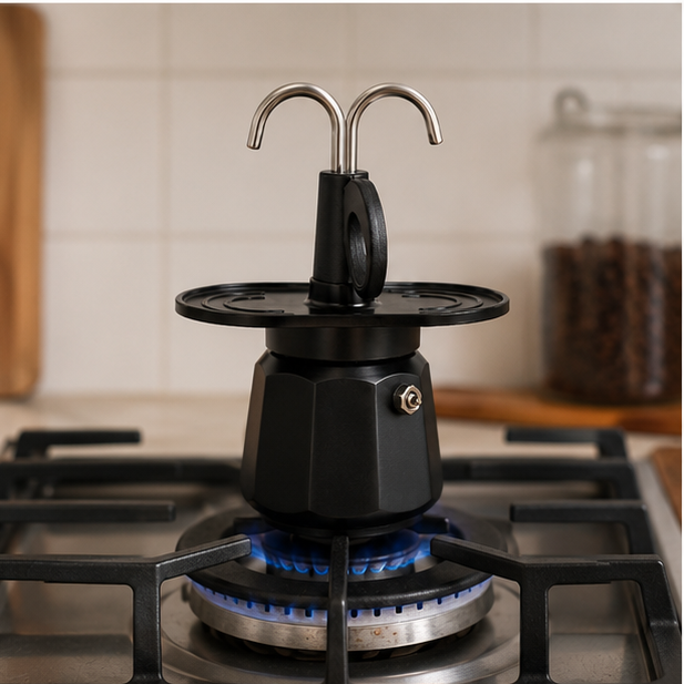 Cafetera Italiana Moka Mini Express 2 Tazas Negra