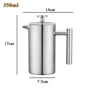 Prensa Francesa Viajera En Acero Inoxidable Dobel Pared
