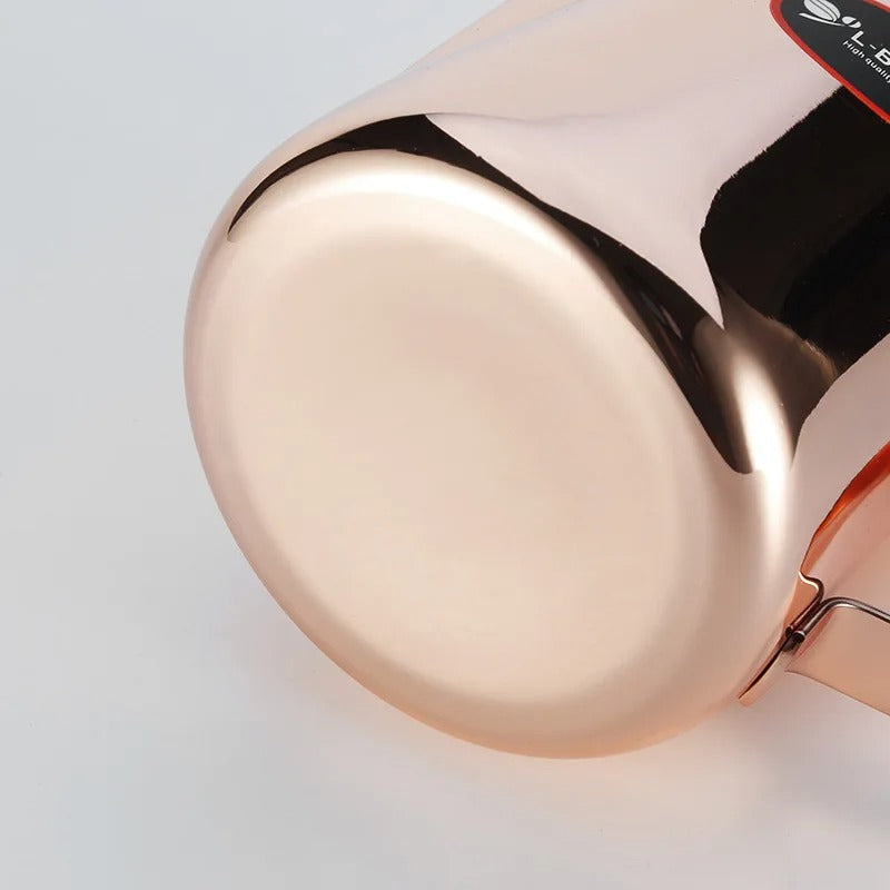 Jarra Cremadora para Espumar Leche Arte Latte Oro Rosa 350 ml