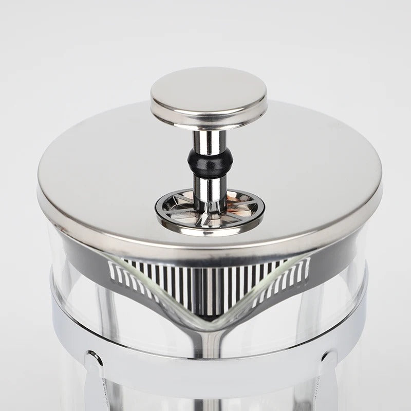 Prensa Francesa Clásica en Acero Inoxidable Plata Disponible en 350ml/600ml/800ml