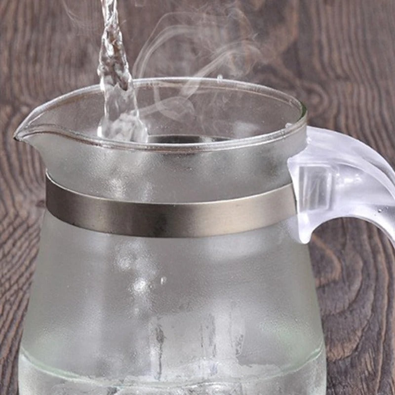 Tetera de Vidrio con Infusor De Té Extraible Acero Inoxidable 500ml