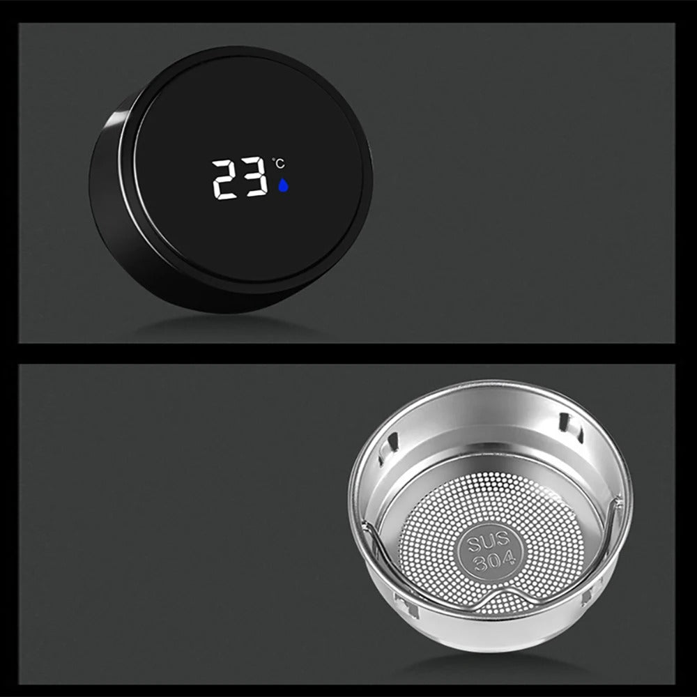 Termo Rosa para Conservar Temperatura y Termometro Digital 500ml