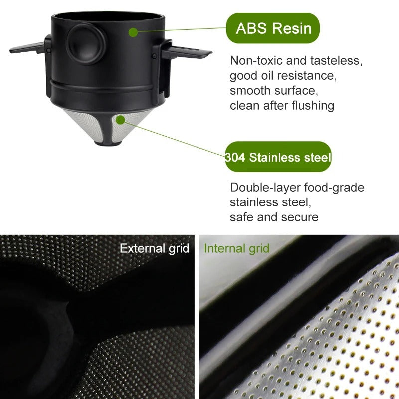 Filtro Plegable Viajero V60 Negro