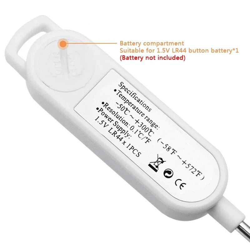 Termometro Digital Tipo Lapicero Para Cocina Blanco