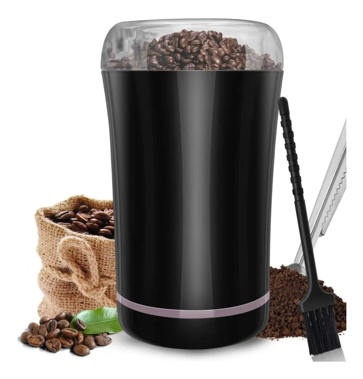 Super Kit Italiano Moderno | Cafetera Moka Italina Acero 150ml + Molino Electrico + Café Insignia 250g + Cuchara + Chocolatina + Mensaje Personalizado
