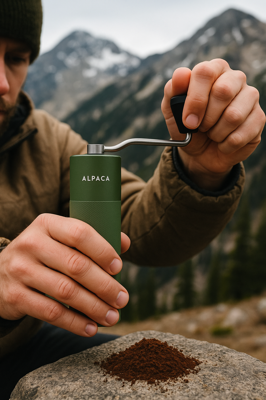 Molino portátil con sistema de ajuste por clics para todo tipo de métodos. Diseño robusto y elegante, perfecto para llevar tu experiencia cafetera a nivel profesional.