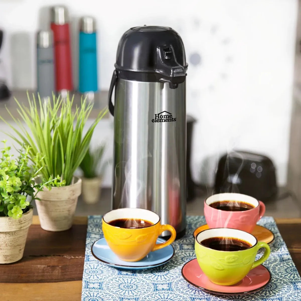 Termo Térmico Bomba para Café 1.9L Acero Inoxidable