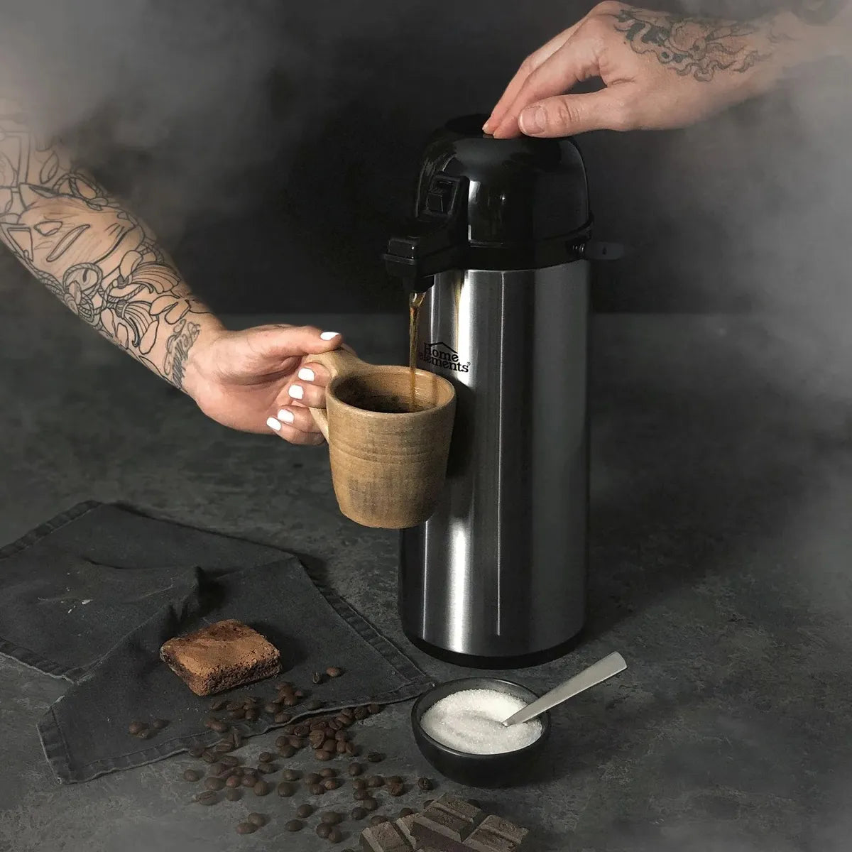 Termo Térmico Bomba para Café 1.9L Acero Inoxidable