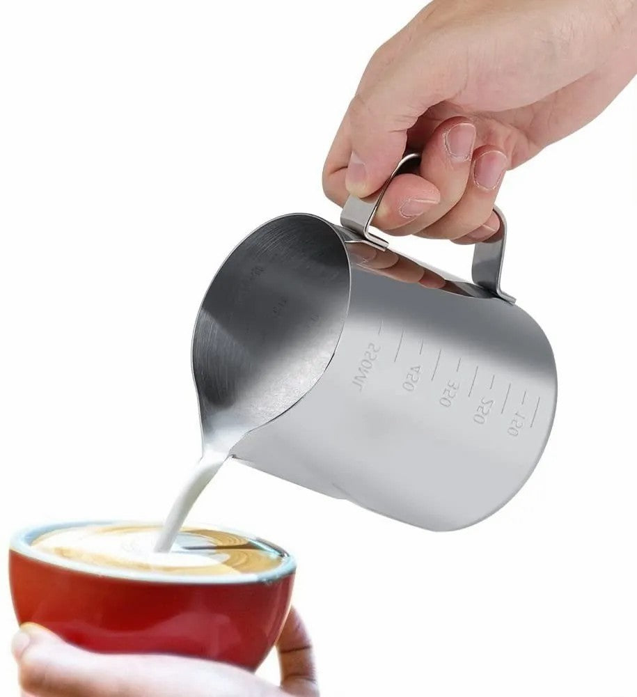 Jarra De Acero Inoxidable Medidora Para Café Latte 350ml / 550ml / 900ml