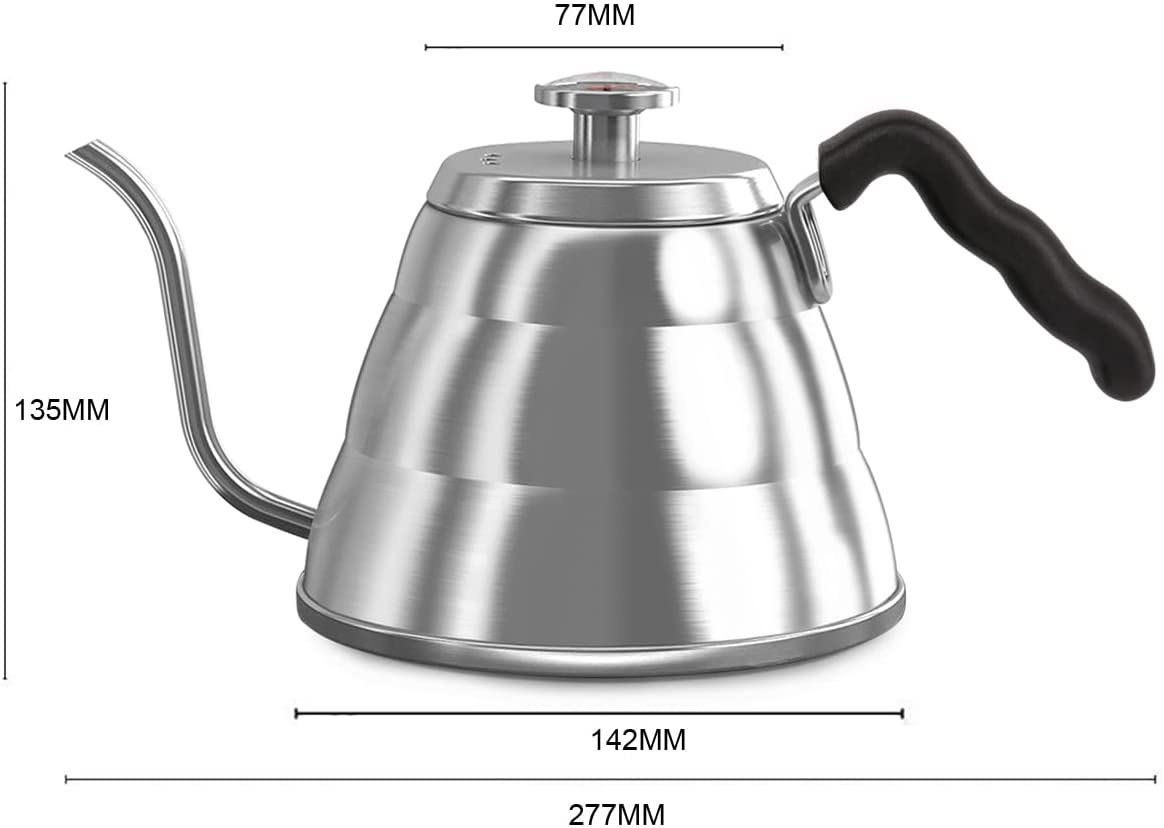 Jarra Cuello Ganso Termometro Acero 1000ml Plata