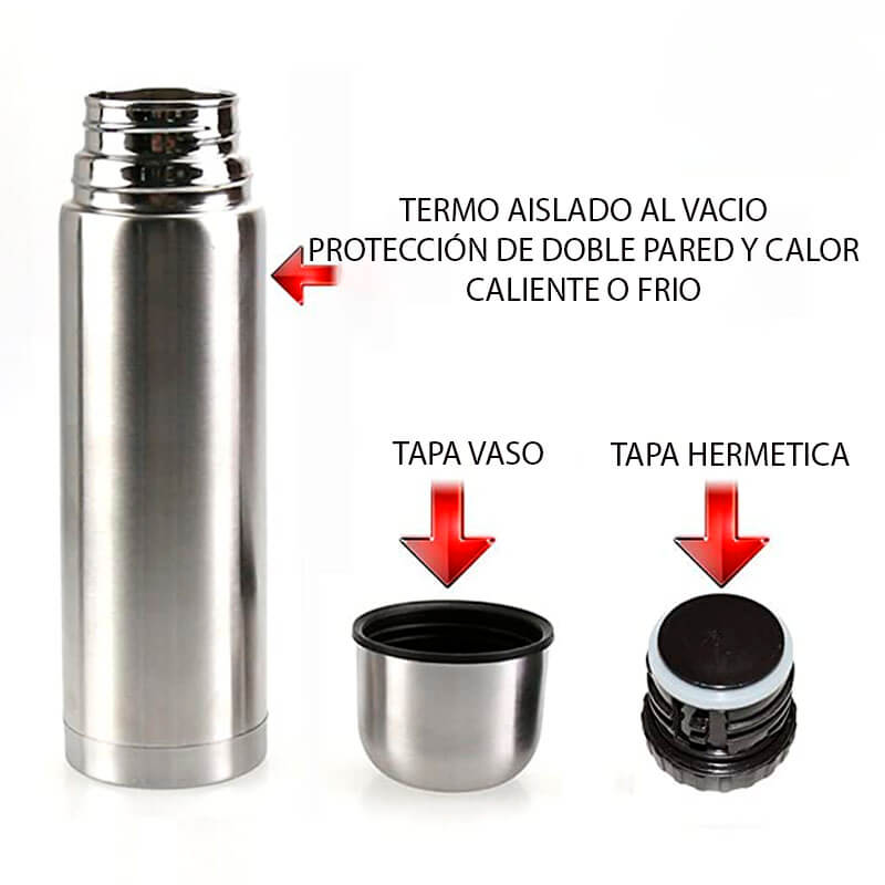 Termo Acero Inoxidable Doble Capa
