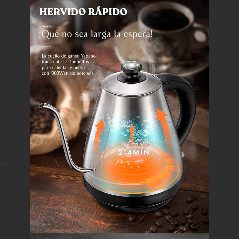 Jarra Hervidora Eléctrica Cuello de Cisne con Termometro