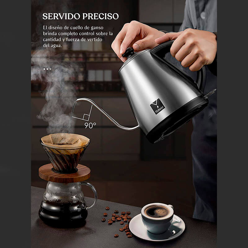 Jarra Hervidora Eléctrica Cuello de Cisne con Termometro