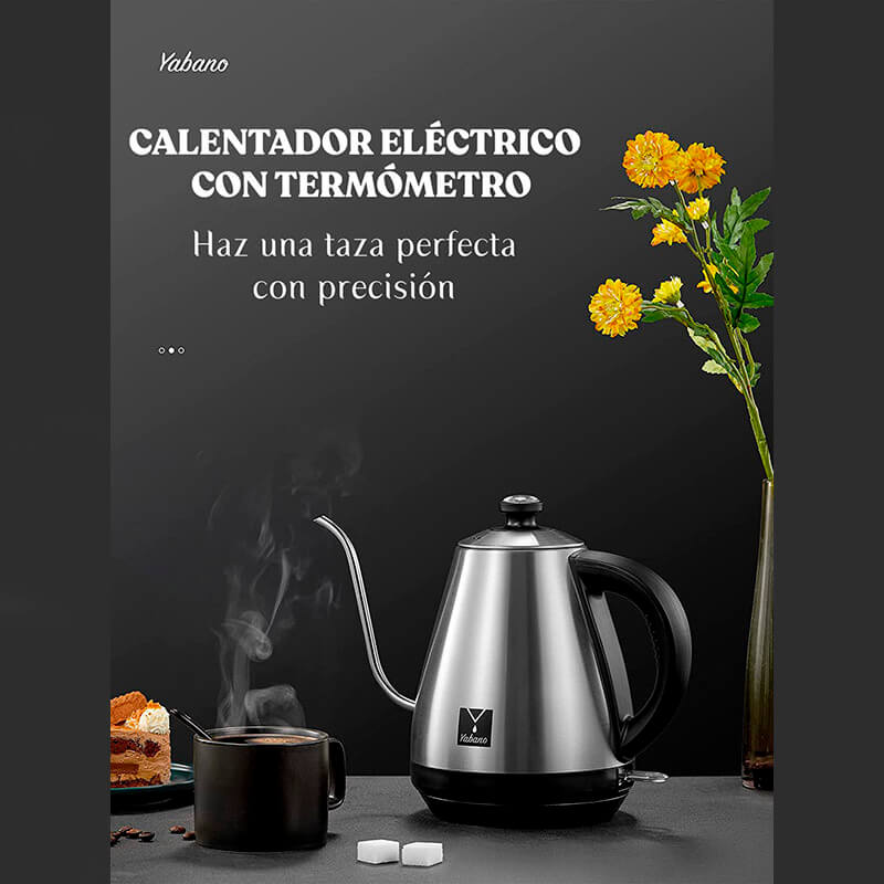 Jarra Hervidora Eléctrica Cuello de Cisne con Termometro