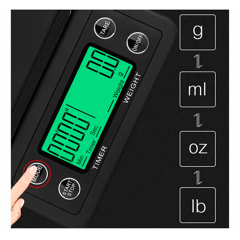 Gramera Profesional Barista Con Temporizador e 0.1g - 3kg