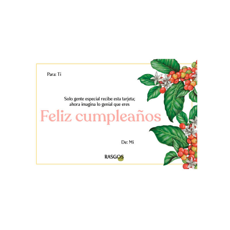 Tarjeta de Regalo Mensaje Especial Personalizado Fotografía