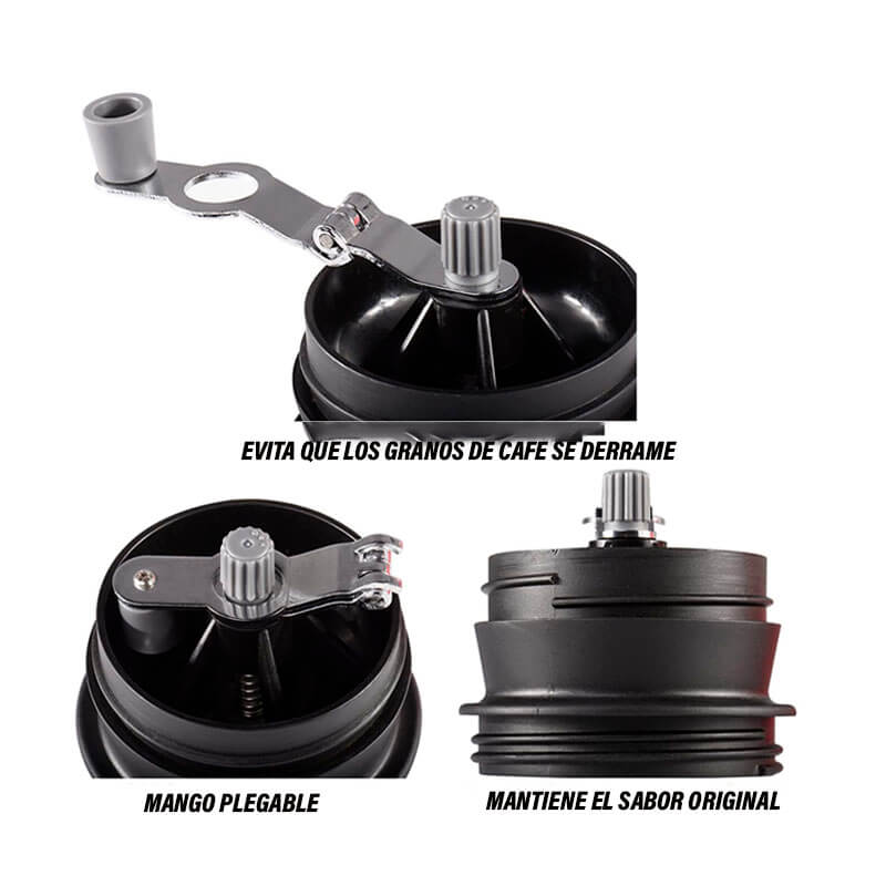 Cafetera Portátil 3 en 1 con Molino, V60 y Termo para Viajes y Oficina