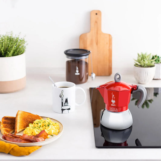 Cafetera  Italiana Bialetti Moka Inducción Roja 6 tazas