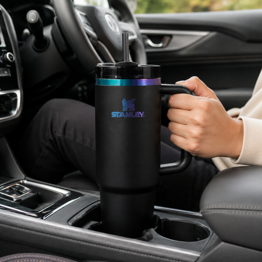 Vaso Termo Stanley Quencher H2.0 30 Oz Black Chroma 887 ml