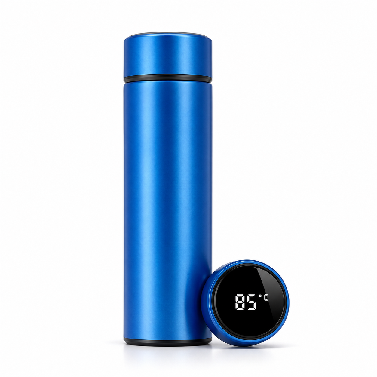 Termo Digital Azul 500 ml con Indicador de Temperatura
