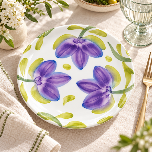 Plato para Torta de Ceramica Morado Origen Carmen de Viboral Antioquia