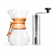Kit de Cafe Cafetera Metodo Tipo Chemex 400ml con Molino Manual Acero Inoxidable
