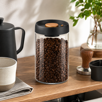 Recipiente Hermetico de Vidrio para Cafe 900 ml 30 Oz con Tapa