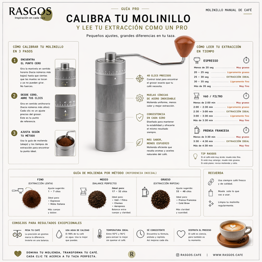Molino Cafe Muelas Conicas de Acero Inoxidable Ajuste Externo Clics