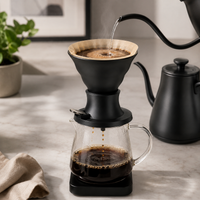 Cafetera Dripper V60 Tipo Hario Switch en Ceramica Negra 02