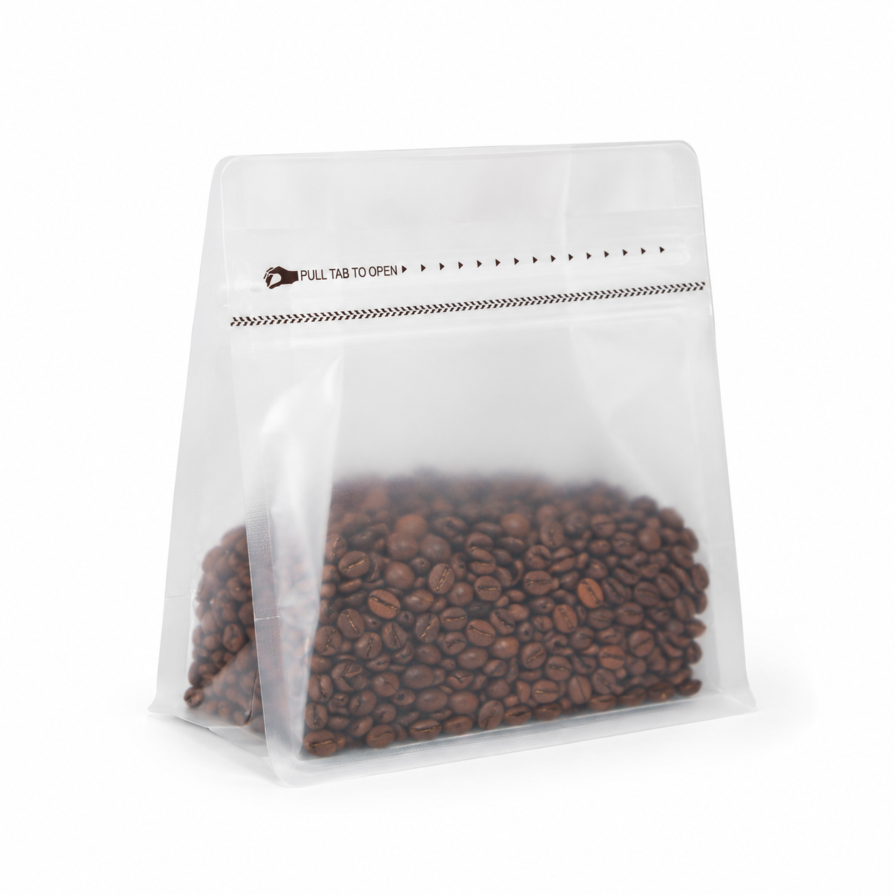 Bolsa Empaque Cafe Transparente 250 g con Zipper x 50 Unidades