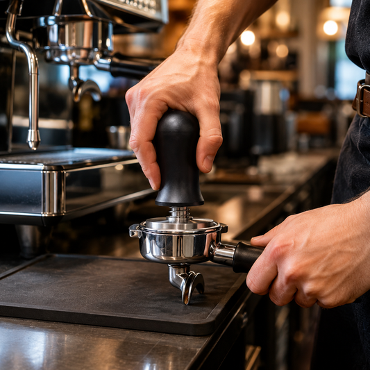 Tamper Pisador Cafe Maquina Espresso 49 mm con retorno interno
