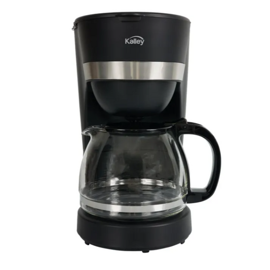 Cafetera Electrica KALLEY 10 Tazas Negra con Indicador y Filtro Reusable