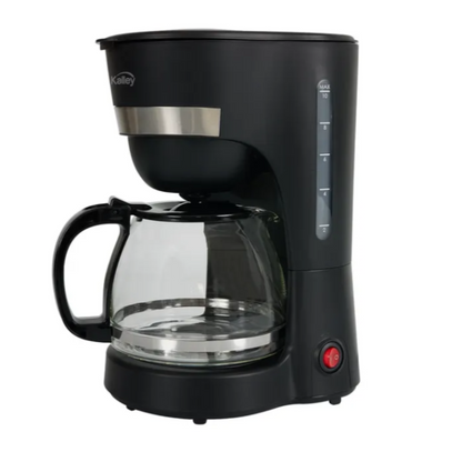 Cafetera Electrica KALLEY 10 Tazas Negra con Indicador y Filtro Reusable